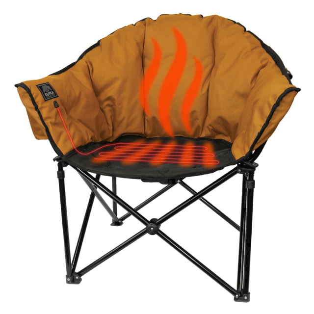 Kuma Outdoor Gear Lazy Bear HEATED Chair w/ Power Bank & Bluetooth Sierra/Black