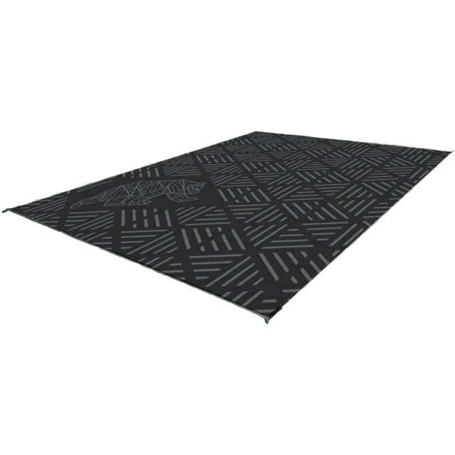 Kuma Outdoor Gear Striped Peaks Outdoor Mat 9ft x 9ft Black/Grey