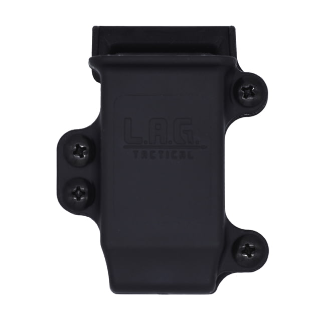 L.A.G. Tactical Inc. M.C.S. Pro Series Single Pistol Magazine Carrier Fits Compact 9MM/40 Magazines 1.75" Belt Clip Nylon Construction Black - L.A.G. Tactical