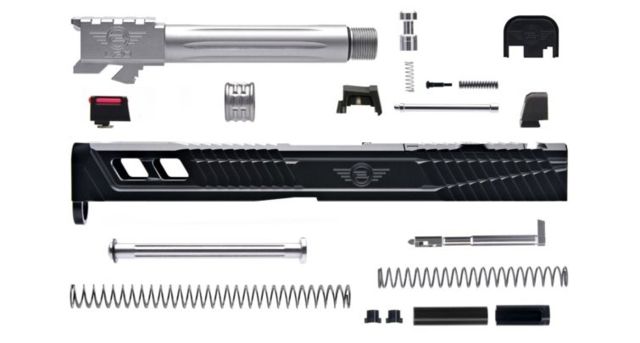 L2D Combat Complete Catalyst Upper Threaded Glock 17 Gen 3 Black/Stainless - L2D Combat