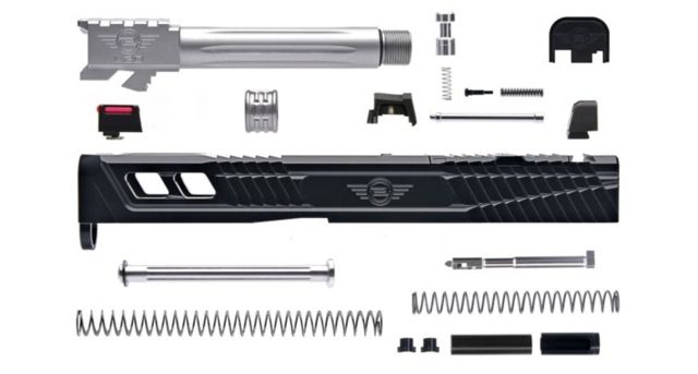 L2D Combat Complete Catalyst Upper Threaded Glock 19 Gen 3 Black/Stainless - L2D Combat