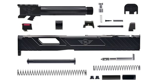L2D Combat Complete Tyton Upper Threaded Glock 19 Gen 3 Black/Black - L2D Combat