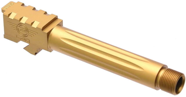 L2D Combat Precision Match Threaded Barrel Glock 17 9mm 1-10 RH 1/2x28 Gen 5 Titanium Nitride - L2D Combat
