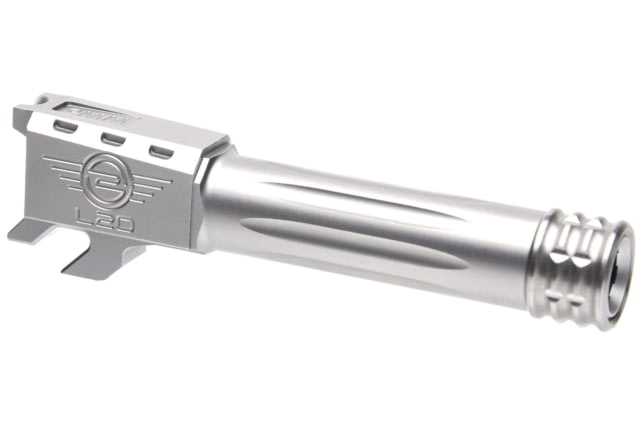 L2D Combat Precision Match Fluted/Threaded Barrel Smith & Wesson M&P Shield 9 Silver - L2D Combat