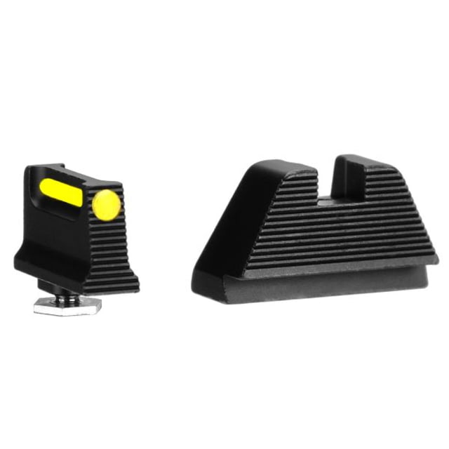 L2D Combat Suppressor Height Fiber Optic Sights Glock Yellow - L2D Combat