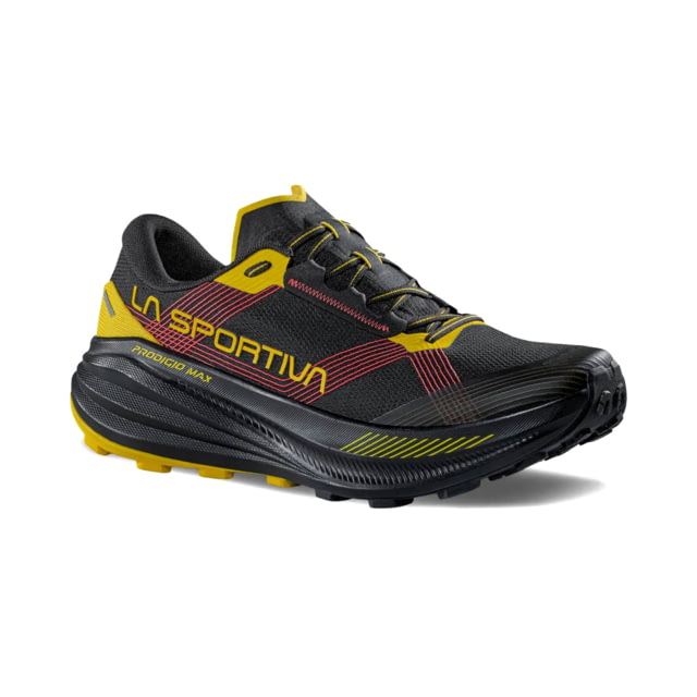 La Sportiva Prodigio Max Road Running Shoes - Men's Black/Yellow 43.5US
