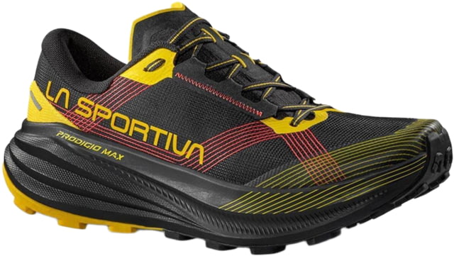 La Sportiva Prodigio Max Running Shoes - Men's Black/Yellow 45EU
