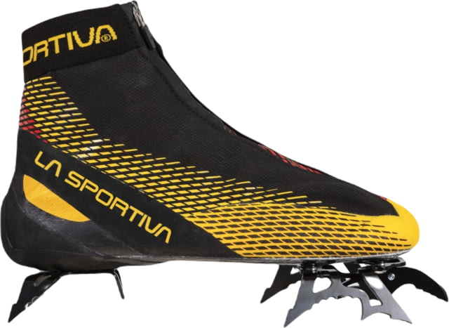 La Sportiva Mega Ice Evo Climbing Shoes - Men's Black/Yellow 37.5