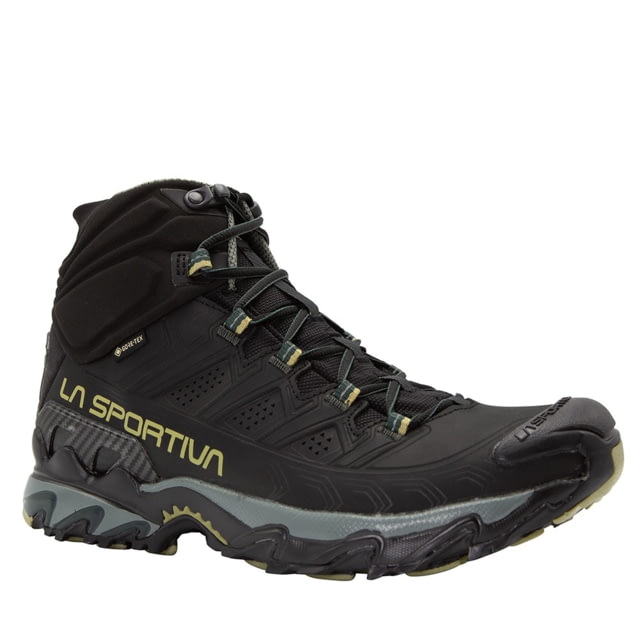 USED La Sportiva Ultra Raptor II Mid Leather GTX Hiking Boots - Men's Black/Cedar 40.5