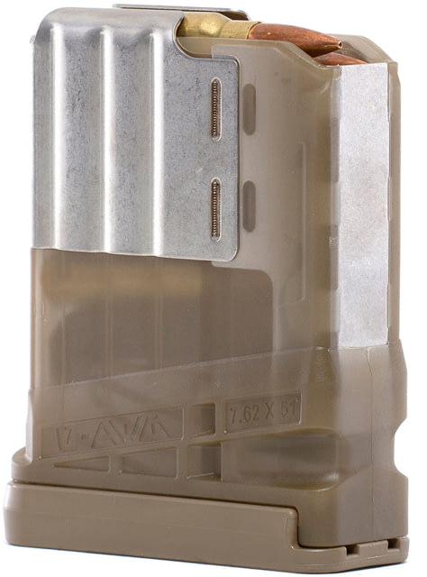 cer Systems L7AWM Gen 2 AR-10 .308 Winchester/6.5mm Creedmoor 10 Round Rifle Magazine Translucent Dark Earth Ammo