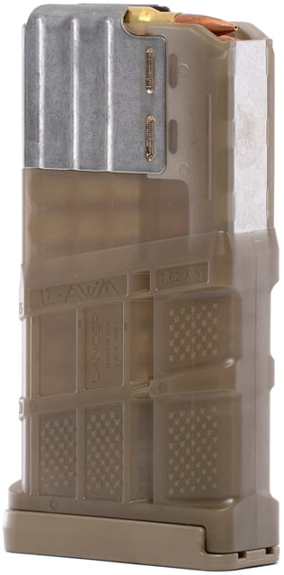 cer Systems L7AWM Gen 2 AR-10 .308 Winchester/6.5mm Creedmoor 20 Round Rifle Magazine Translucent Dark Earth Ammo