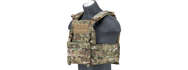 Lancer Tactical 1000D Nylon Buckle Up Assault Plate Carrier Multi-Camo - Lancer Tactical