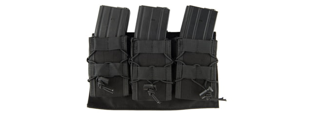 Lancer Tactical 1000D Nylon MOLLE Triple AR Mag Pouch Black - Lancer Tactical