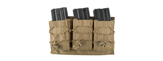 Lancer Tactical 1000D Nylon MOLLE Triple AR Mag Pouch Tan - Lancer Tactical