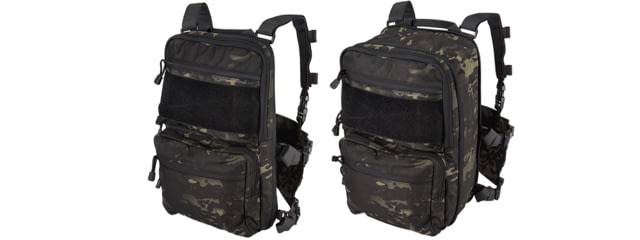 Lancer Tactical 1000D Nylon QD Chest Rig and Backpack Combo Camo Black - Lancer Tactical