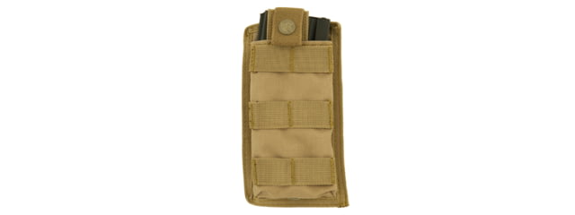 Lancer Tactical 1000D Nylon Single MOLLE Pouch Tan - Lancer Tactical