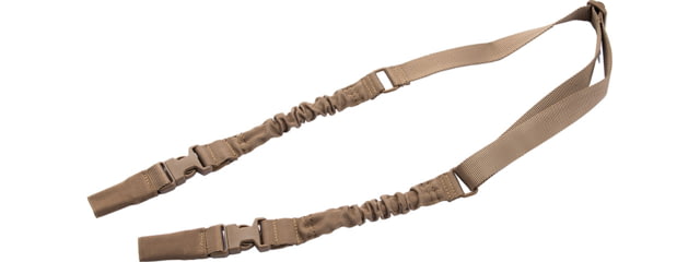 Lancer Tactical 2-Point Bungee Sling with Dual Buckles Tan - Lancer Tactical