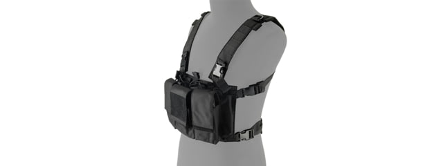 Lancer Tactical Adaptive Multi-Purpose Slim Chest Rig Black - Lancer Tactical