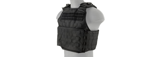 Lancer Tactical Battle 1000D Nylon MOLLE Tactical Vest Black - Lancer Tactical