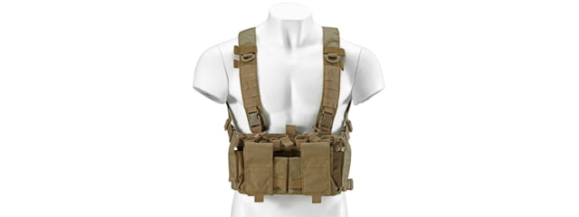 Lancer Tactical Buckle Up Lightweight Chest Rig Tan - Lancer Tactical
