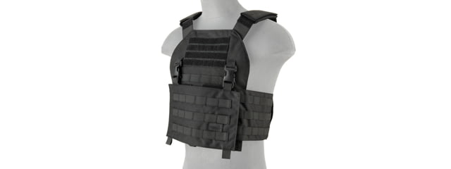 Lancer Tactical Buckle Up Version Airsoft Plate Carrier Black - Lancer Tactical