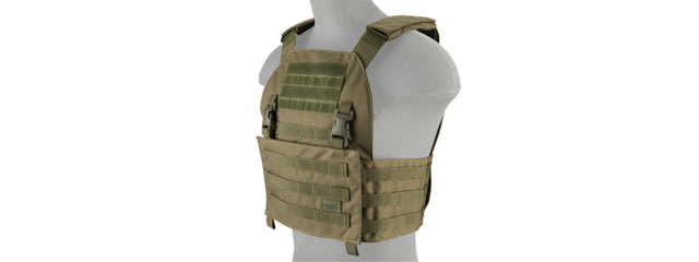 Lancer Tactical Buckle Up Version Airsoft Plate Carrier Olive Drab - Lancer Tactical
