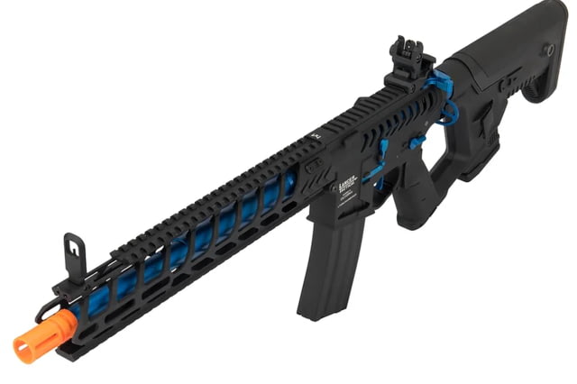 Lancer Tactical Enforcer Series Proline Night Wing Skeleton AEG Rifle Black/Blue - Lancer Tactical