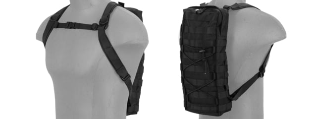 Lancer Tactical MOLLE Attachable Hydration Backpack Black - Lancer Tactical