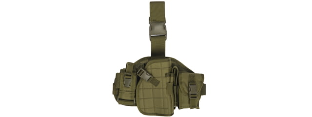 Lancer Tactical MOLLE Platform Drop Leg Pistol Holster Olive Drab - Lancer Tactical