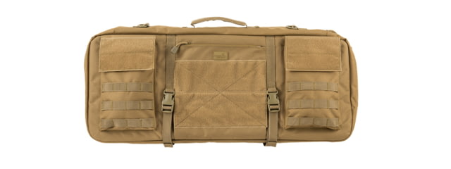 Lancer Tactical Nylon 3-Way Carry 29in Double Rifle Gun Bag Khaki - Lancer Tactical