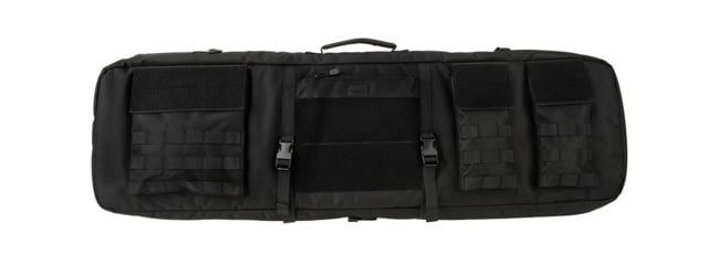 Lancer Tactical Nylon 3-Way Carry 43in Double Rifle Gun Bag Black - Lancer Tactical