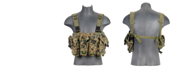 Lancer Tactical Nylon AK Chest Rig Digital Woodland - Lancer Tactical