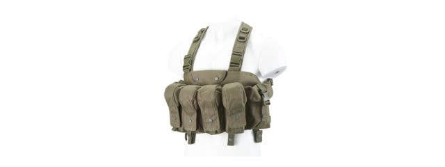 Lancer Tactical Nylon AK Chest Rig Olive Drab - Lancer Tactical