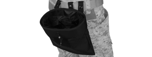 Lancer Tactical Nylon Large Foldable Dump Pouch Black - Lancer Tactical