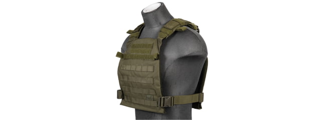 Lancer Tactical Nylon Lightweight Tactical Vest Olive Drab - Lancer Tactical
