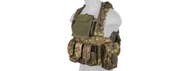 Lancer Tactical Nylon Modular Chest Rig Pancott Green - Lancer Tactical