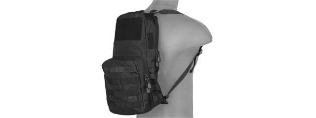 Lancer Tactical Nylon Tactical Molle Hydration Backpack Black - Lancer Tactical