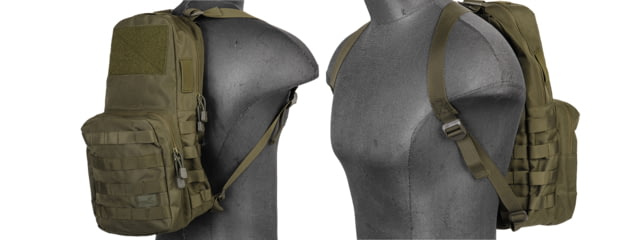 Lancer Tactical Nylon Tactical Molle Hydration Backpack Olive Drab - Lancer Tactical