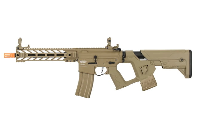 Lancer Tactical Proline Enforcer Battle Hawk 10in M4 Airsoft Rifle w/ Alpha Stock Tan - Lancer Tactical