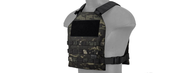 Lancer Tactical Standard Issue 1000D Nylon Tactical Vest Camo Black - Lancer Tactical