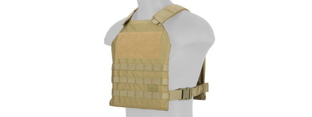 Lancer Tactical Standard Issue 1000D Nylon Tactical Vest Tan - Lancer Tactical