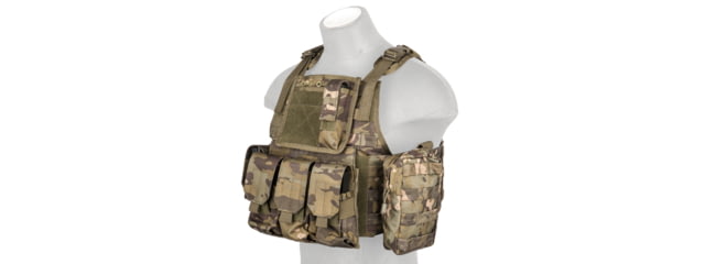 Lancer Tactical Tactical Assault Plate Carrier Vest Camo Tropic - Lancer Tactical