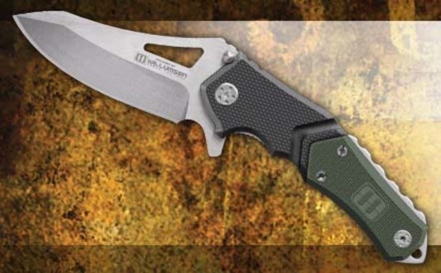 Lansky Sharpeners Responder Quick Action 3.5in. 440C Stainless Blade Knife Black/Green Handle - Lansky Sharpeners