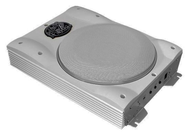 Lanzar 8in Slim Marine Woofer Enclosure 1000W White - Lanzar