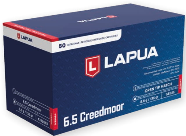 ua 6.5 Creedmoor 136 Gr Scenar OTM 50rd/box Ammo