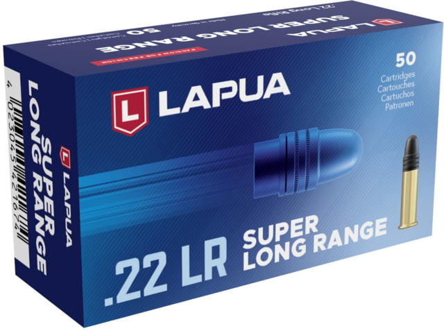 Lapua .22 LR Long Range Round Nose Brass Cased Rimfire Ammo 50 Rounds ua .22 LR Long Range Round Nose Brass Cased Rimfire 50 Rounds Ammo