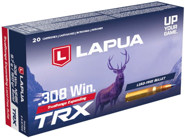 Lapua .308 Winchester 150 Grain TRX Solid Brass Cased Rifle Ammo 20 Rounds ua .308 Winchester 150 Grain TRX Solid Brass Cased Rifle 20 Rounds Ammo