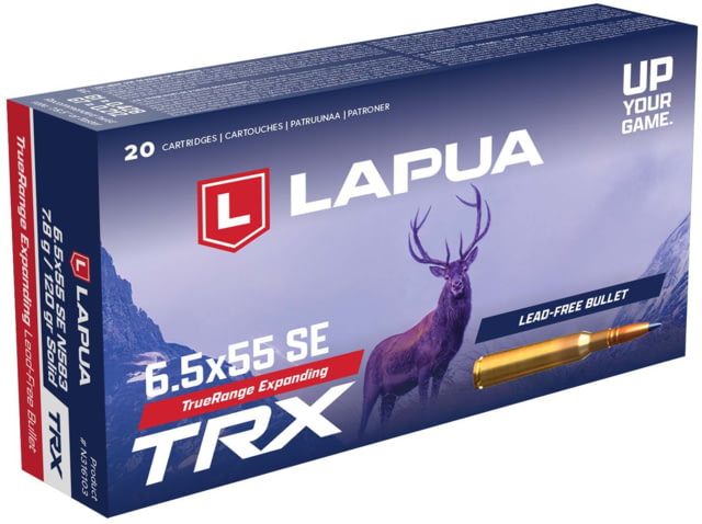 ua 6.5x55 Swede 120 Grain TRX Solid Brass Cased Rifle 20 Rounds Ammo