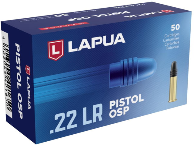 ua Pistol OSP .22 Long Rifle 40 Grain Lead Round Nose Brass Cased Rimfire 50 Rounds Ammo