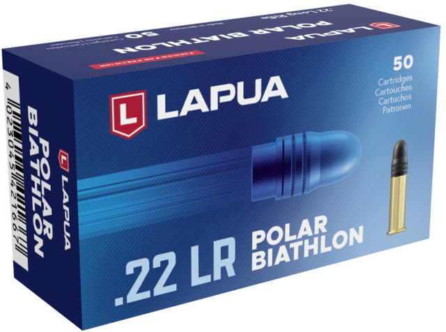 ua Polar Biathlon .22 Long Rifle 40 Grain Lead Round Nose Brass Cased Rimfire 50 Rounds Ammo